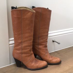 Madewell heeled leather boots size 6.5